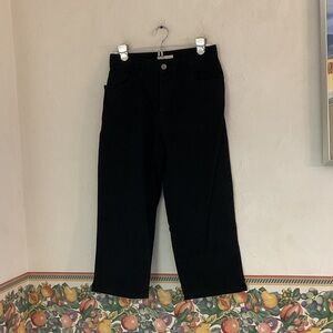 Jones New York Sport Stretch Cropped Pants, Size 4, Black